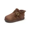 Birkenstocks Quentes para Meninas 2026 Novidades de Inverno Botas de Neve Cano Baixo Forradas com Lã para Meninas Sapatos de Algodão Espessos e Macios para Crianças