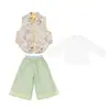 Conjunto de Três Peças Estilo Chinês Tang Suit e Hanfu para Meninos e Meninas, Novo Modelo 2026 Uniformes de Jardim de Infância, Trajes Tradicionais para Apresentações de Palco