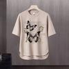 Nova camiseta de manga curta masculina verão coreano estilo moderno simples meia manga top Hong Kong estilo frouxo casual moda marca t-shirt