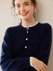 Suéter de Punto de Cachemira Nuevo para Mujer Otoño/Invierno 2026 Clásico Ajuste Delgado Versátil Suéter de Punto Base de Lana