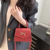 Moño Moda Color Sólido 2026 Primavera Nuevo Casual Elegante Suave Bolso de Mano Hombro Cruzado Pequeño Cuadrado para Mujer