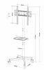 Soporte móvil para TV de 50-120 pulgadas para conferencias y uso doméstico, soporte para monitor con ruedas, soporte universal para TV