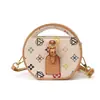 Bolsa Mini Redonda Tendência e Versátil com Design de Letra, Bolsa de Mão de Luxo para Mulheres, Bolsa de Ombro e Transversal para Crianças