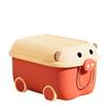 Caixa de armazenamento de brinquedos infantis para uso doméstico Caixa de acabamento de roupas de bebê com roldana Snack Books Cesta de caixa de armazenamento de grande capacidade