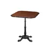 Restaurante Occidental Mesa y Sillas de Comedor Color Nogal Estilo Retro Tema Mesa de Bar para Comedor Combinación de Silla Minimalista Italiana de Hierro Fundido y Madera Maciza