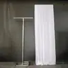 Novo Casamento no Gramado Haste Telescópica de Ferro Forjado para Casamento Tecido de Gaze Seda Leite Chiffon Arco Decorativo Suporte em Forma de T