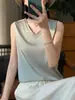 Chaleco holgado 2025 para mujer para usar por encima, Camisola de seda helada estilo nuevo de verano, Camiseta sin mangas para usar debajo de trajes