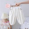 Pantalones casuales de primavera y otoño para niñas, modernos, con personalidad infantil, estilo coreano, deportivos, con encaje, caricatura, joggers, pantalones de sudadera
