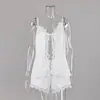 Outono/Inverno 2026 Novo Conjunto de Pijama Estilo Europeu e Americano Camisola de Cetim Renda Shorts Sexy Conjunto Roupa de Casa Feminina