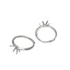 Caliente Anillo Porta Coronas de Plata Esterlina S925 por Todo Alrededor DIY Accesorios de Plata Venta al por Mayor Porta Anillo Vacío para Perla de 9.5-10.5mm