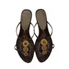 Nuevas Chanclas Retro de Tacón Grueso para Mujer 2026, Sandalias de Tira con Pedrería Abiertas para Verano con Tacón Medio