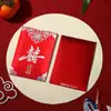 Envelope de Presente de Casamento para Troca de Nome, Presente de Retorno de Casamento de Mil Yuan, Pequeno Envelope Vermelho com o Caractere "Felicidade Dupla" para Bloquear a Porta, Mini Pacote Vermelho Criativo