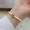 Pulsera de perlas de agua dulce naturales para mujer, alta calidad, lujo ligero, nicho, pulsera con cuentas de cristal francés, pulsera de temperamento, venta al por mayor