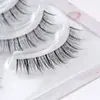 Natural Artificial Cinco Pares de Maquillaje Nude Pestañas Cómicas Tallo Transparente Suave Puntas Cruzadas Rizadas Pestañas Postizas Venta al por Mayor