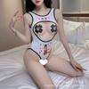 Ropa interior sexy de Hehe, entrepierna abierta sexy, tentación libre, uniforme ardiente coqueto, traje de entrenamiento en cama de agua muerta con pecho abierto