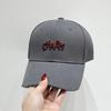 Gorra de béisbol de tapa dura bordada con letras nuevas para mujer estilo coreano primavera y verano borde deshilachado que combina con todo gorra con visera para hombre