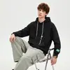 Otoño 2026 Nuevo Diseño con Sentido Tendencia Japonesa Tres Rayas Holgado Media Cremallera Cuello Polo Sudadera con Capucha Hombre