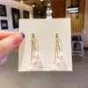 Pendientes de Perla Personalizados Europeos y Americanos Nicho 925 Tachuelas Joyería al por Mayor Alta Calidad Modernos Moda Simples Largos