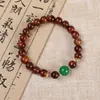 Pulsera de Cuentas Budistas de Huanghuali de Hainan de 8 mm Estilo DIY Colgante de Nube Cuentas de Oración Estilo Chino Pulsera para Pareja de Hombres y Mujeres Regalo