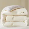 Colcha de fibra de soja Clase A, engrosada y cálida, adecuada para primavera y otoño, núcleo de edredón de invierno, colcha individual de algodón para dormitorio de estudiante, adecuada para todas las estaciones