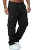 Comércio Exterior Transfronteiriço 2026 calça de trabalho masculina casual, multi-bolsos, corte reto solto, calça casual fashion e versátil