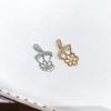 Accesorios de plata S925 soporte para colgante de pestañas cuentas de circonita amarilla y blanca 11-12 accesorios no contienen cuentas no contienen cadenas