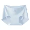 Ropa interior para niñas sin costuras, base líquida, cómoda, estilo piel de leche, triángulo, antibacteriana, entrepierna extendida, ligera, transpirable, anti-enrollamiento, que se ajusta a la cadera