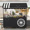 Carrito de puesto de mercado nocturno famoso en Internet, Estación de degustación al por mayor de supermercado en centro comercial, Carrito de snacks móvil, Carrito de puesto de mercado