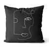 Almofada Decorativa Estampa de Linha Artística Minimalista Almofada para Sofá de Casa Almofada de Cabeceira Pedido em Lote