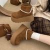 Botas Martin de Diseño Diario Inspirado Otoño e Invierno 2025 Nuevo Estilo Francés Suave Combinadas con Faldas, Botines de Suela Gruesa Que Hacen Que las Piernas Se Vean Más Largas