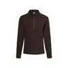Camisa de Manga Longa com Zíper Meio (Half-Zip) de Secagem Rápida Respirável Unissex para Esportes ao Ar Livre Camada Base para Casal com Gola Alta 11448