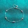 Pulseira de Moissanita Olho de Gato para Presentes de Dia dos Namorados Leve Luxo Versátil Pulseira de Prata 925 Mesmo Estilo da Transmissão ao Vivo Pulseira Transfronteiriça