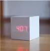 Fábrica Fuente Venta al por Mayor Reloj de Madera LED Digital Luminoso Controlado por Voz Despertador Adorno de Escritorio Regalo Despertador para Estudiantes