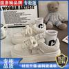 Tenis Blancos para Mujer Primavera 2025 Versátiles Transpirables Casuales Primavera/Otoño/Verano Lona Tenis Deportivos Zapatos de Malla Ligeros y a la Moda