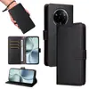 Funda de Piel para Teléfono con Ranura para Tarjeta, Modelo de Tres Tarjetas con Patrón de Lichi para Oppo Realme 15 Realme C85/Note 70t