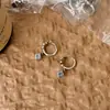 Brincos Quadrados Geométricos de Prata Esterlina S925 Mesmo Estilo Brincos Únicos com Senso de Design de Nicho para Mulheres Brincos de Estilo Frio com Senso Avançado