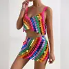 Fabricante Praia Europeu e Americano Transfronteiriço Outono 2024 Amazon Boate Sexy Conjunto de Alças com Lantejoulas Xy20305