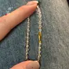 Mismo Estilo que el Pulsera de Pez con Cristal Blanco Dorado Arena de la Tienda de Oro Puzuo para Mujer, Exquisita y de Alta Gama, Realza el Cutis, Pulsera para Apilar, Regalo para Novia