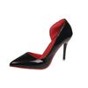 Francês Salto Alto Feminino Pontiagudo Salto Stiletto Sapatos da Moda Tamanho 43 Novo 2024 Estilo Fada Sapatos de Couro Envernizado 10,5 cm