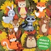 Kit de Costura para Educación Temprana Infantil Animales de la Selva Kit de Manualidades DIY de Fieltro Juguetes Soporta Personalización