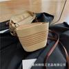 Bolso pequeño de paja popular de verano para mujer, nuevo bolso tejido para vacaciones en la playa 2024, bolso bandolera informal combinable