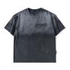 Explosiones de Datos Camiseta de Cuello Redondo Americana para Hombre Lavado Color Sólido Holgada Camiseta Japonesa de Manga Corta Marca de Moda talla extra Pesada