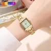 Time Beauty Elegante Compacto Reloj para Mujer con Correa de Acero Simple Versátil Temperamento Casual Cuadrado de Cuarzo Venta al por Mayor