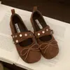 Zapatos de Salón Individuales Redondos con Lazo Dulces y Frescos Estilo Retro para Mujer, Nuevos Zapatos de Ballet Hada Mary Jane para Primavera/Verano 2026