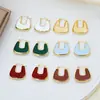 Nuevos Pendientes Geométricos de Goteo de Esmalte Retro Francés de Gama Alta, Lujo Ligero, Gama Alta, Estilo Fresco, Pendientes Extremadamente Simples, Pendientes
