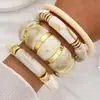 Pulsera de Borde Ancho con Superficie de Espejo de Venta Caliente Transfronteriza Europea y Americana, Pulsera Brillante Exagerada Personalizada, Pulsera de Resina Acrílica