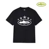 Marca Americana da Moda Corteiz Estampa de Navio de Cruzeiro Alcatraz Camiseta Casual Esportiva Solta de Manga Curta para Casal