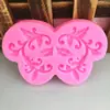 Molde de Silicona Líquida para Modelado de Enredadera de Flores de Enredadera Simétrica Vintage DIY Hecho a Mano Molde de Papel de Aluminio para Pastel Molde Decorativo para Hornear