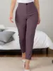 Transfronterizo Nuevo Modelo Directo de Fábrica Color Sólido Casual Corte Delgado Oficina Viaje Pantalones de Mujer Venta al por Mayor Dropshipping