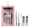 Conjunto de Manicure Lmltop Beauty com 5 Peças Aço Inoxidável Cortador de Unha Raso Limpador de Ouvido Pinça de Sobrancelha Cortador de Unha Sy553